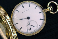 Early sold gold key wind Waltham pocket watch Model 1857